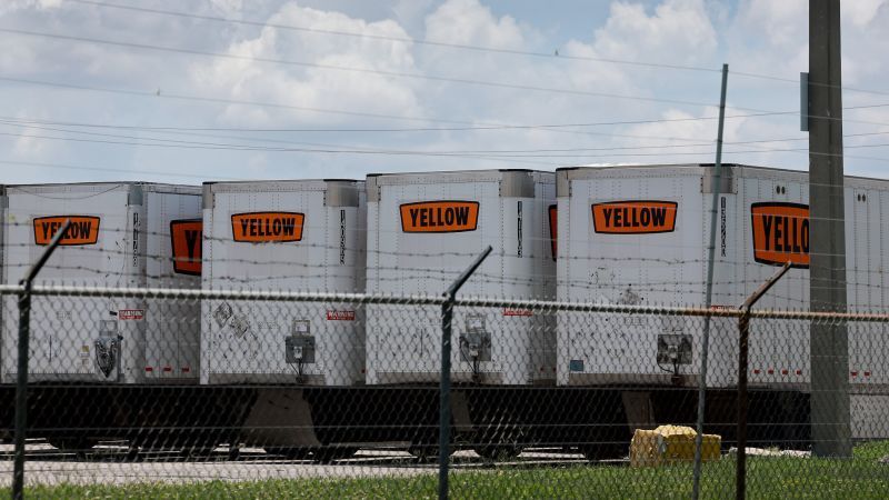 99-year old trucking company Yellow shuts down, putting 30,000 out of work