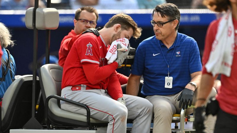 Taylor Ward suffers facial fractures after being hit by 91mph pitch