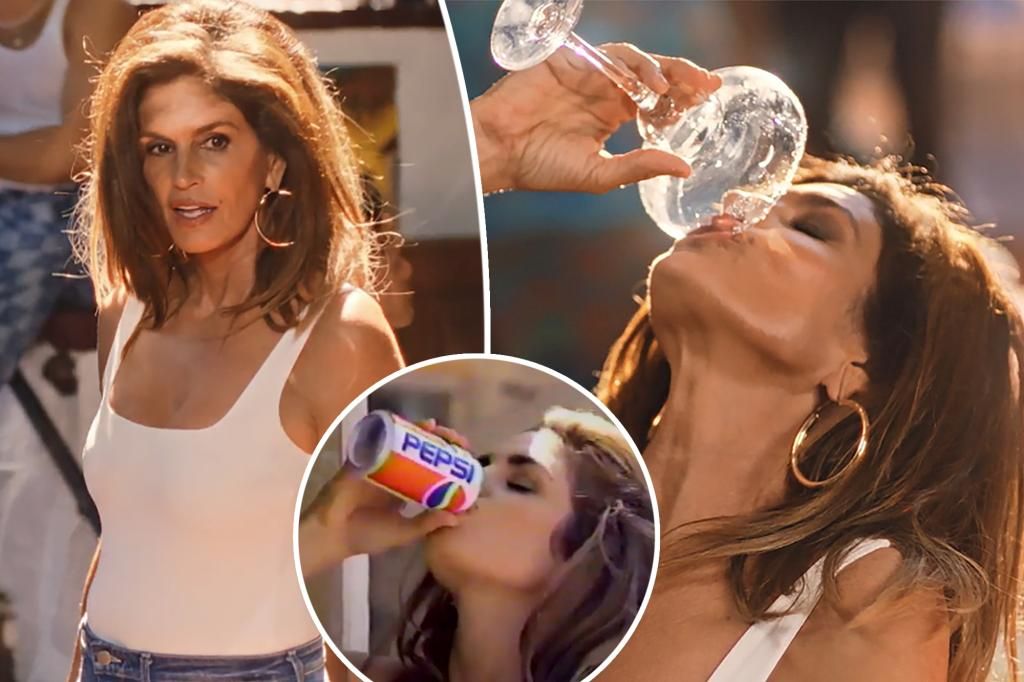 Cindy Crawford recreates Pepsi ad in 'One Margarita' music video