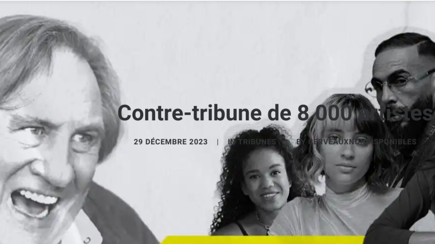 Affaire Depardieu : la " contre-tribune " signée par 8 000 artistes, dont Léna Situations et Hoshi